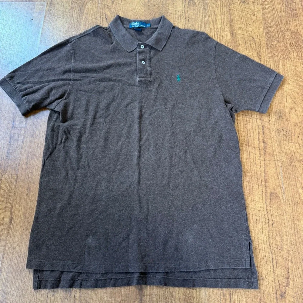 Polo Ralph Lauren Polo Mens XL Brown Cotton Pique Short Sleeve Pony Logo Classic